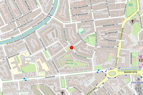 Brandweer-melding op Joubertstraat, Den Helder op 23 juli, kaart-overzicht