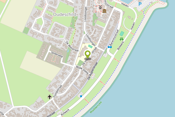 Ambulance-melding op De Houtmanstraat, Oudeschild op 2 februari, kaart-overzicht