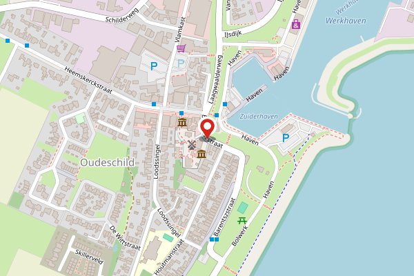 Brandweer-melding op Barentszstraat, Oudeschild op 1 januari, kaart-overzicht