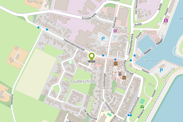 Ambulance-melding op Heemskerckstraat, Oudeschild op 21 december, kaart-overzicht