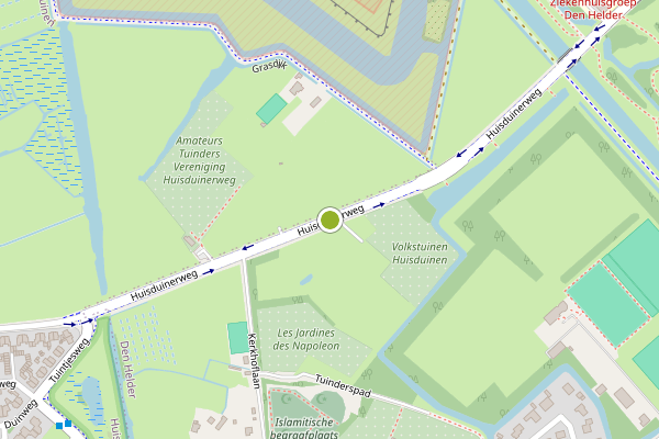 Ambulance-melding op Huisduinerweg, Den Helder op 17 mei, kaart-overzicht