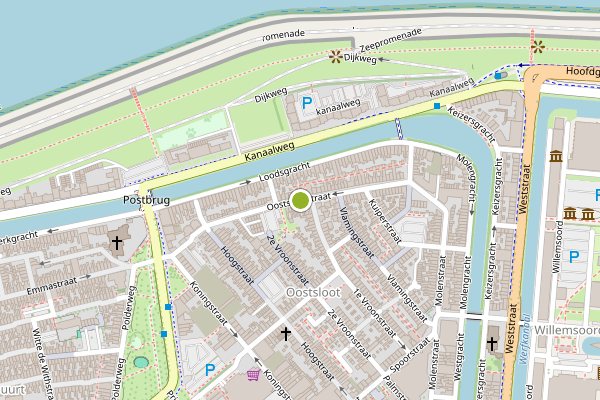 Ambulance-melding op Oostslootstraat, Den Helder op 17 mei, kaart-overzicht