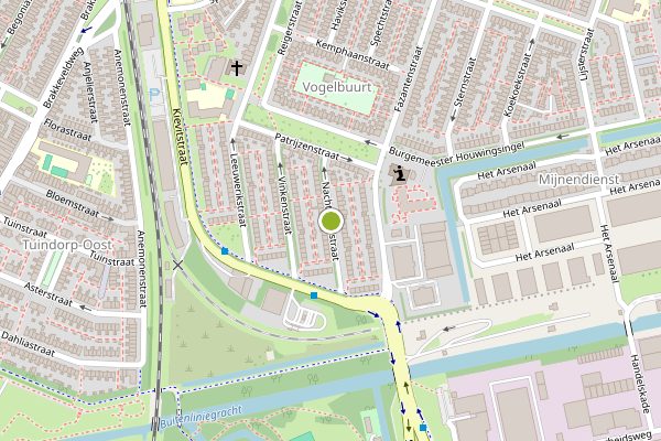 Ambulance-melding op Nachtegaalstraat, Den Helder op 16 mei, kaart-overzicht