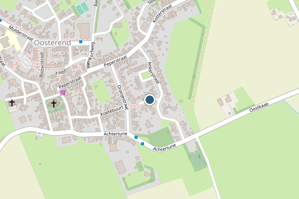 Politie-melding op Wulkpad, Oosterend NH op 27 juni, kaart-overzicht