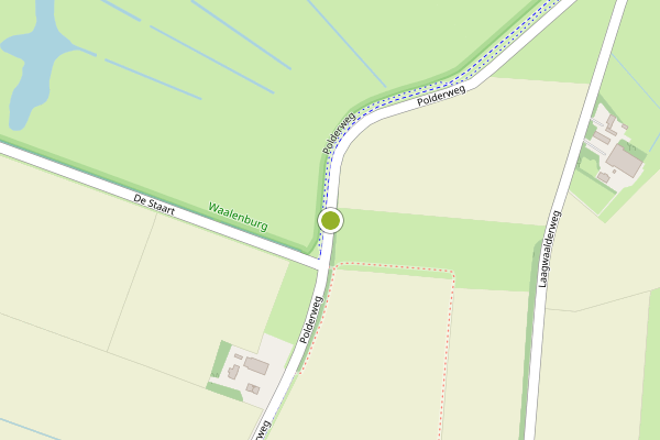 Ambulance-melding op Polderweg, De Waal op 20 juni, kaart-overzicht