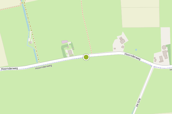 Ambulance-melding op Hoornderweg, Den Hoorn op 28 juli, kaart-overzicht