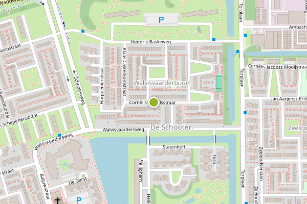 Ambulance-melding op Cornelis Riekelsstraat, Den Helder op 16 mei, kaart-overzicht