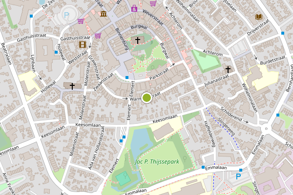 Ambulance-melding op Warmoesstraat, Den Burg op 29 juli, kaart-overzicht