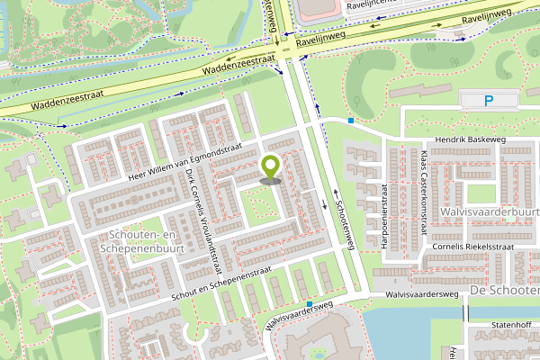 Ambulance-melding op Huijbert Willemsz Valckstraat, Den Helder op 25 april, kaart-overzicht