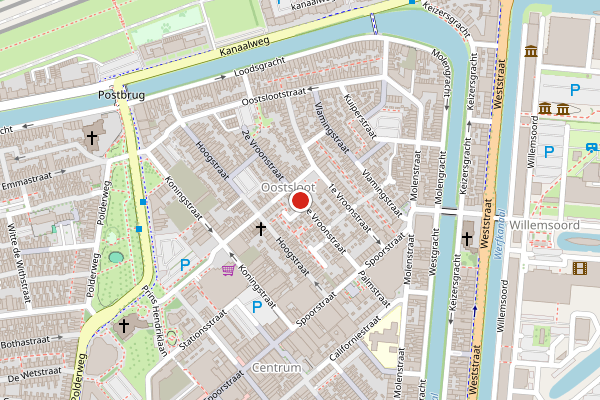 Brandweer-melding op 2e Vroonstraat, Den Helder op 19 mei, kaart-overzicht