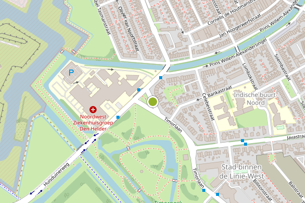 Ambulance-melding op Timorlaan, Den Helder op 19 mei, kaart-overzicht