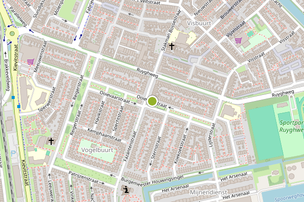 Ambulance-melding op Ooievaarstraat, Den Helder op 19 mei, kaart-overzicht