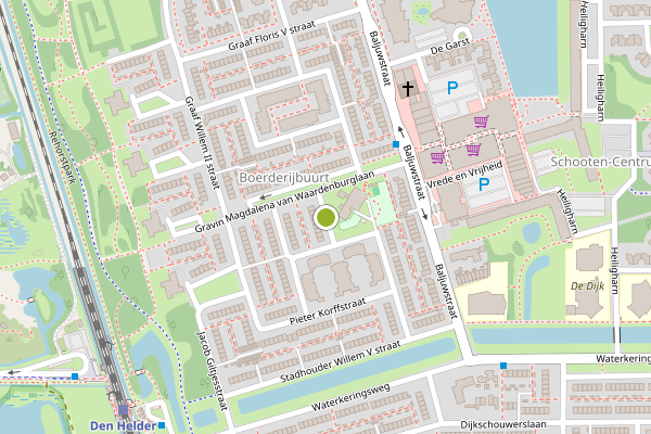 Ambulance-melding op David Panstraat, Den Helder op 19 mei, kaart-overzicht
