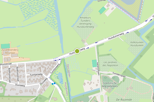 Ambulance-melding op Huisduinerweg, Den Helder op 19 mei, kaart-overzicht