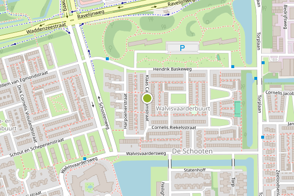 Ambulance-melding op Klaas Casterkomstraat, Den Helder op 19 mei, kaart-overzicht