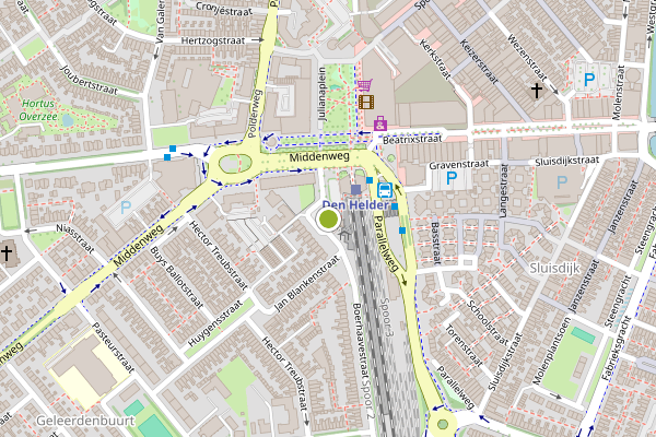 Ambulance-melding op Boerhaavestraat, Den Helder op 20 mei, kaart-overzicht