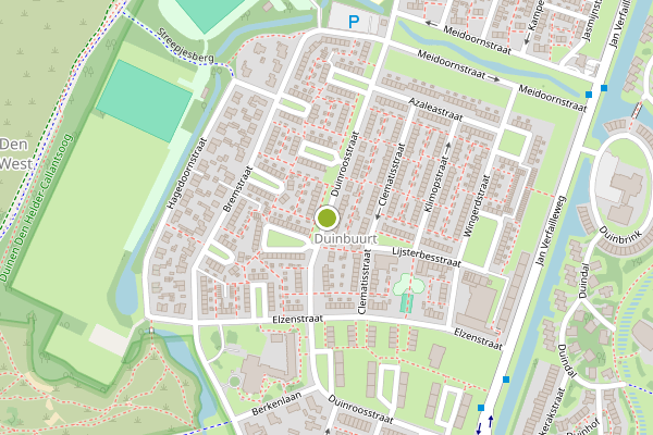 Ambulance-melding op Duinroosstraat, Den Helder op 6 augustus, kaart-overzicht