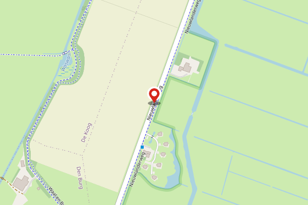 Brandweer-melding op Nieuwlanderweg, De Waal op 16 november, kaart-overzicht