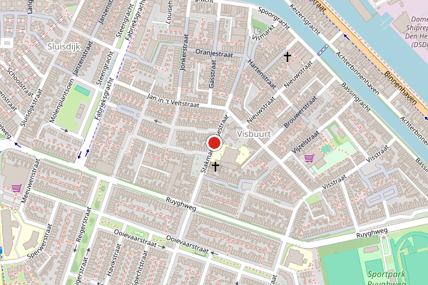 Brandweer-melding op Stakman Bossestraat, Den Helder op 21 mei, kaart-overzicht