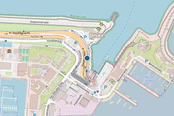 Politie-melding op Havenplein, Den Helder op 7 augustus, kaart-overzicht