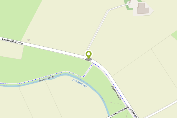 Ambulance-melding op Laagwaalderweg, De Waal op 12 augustus, kaart-overzicht