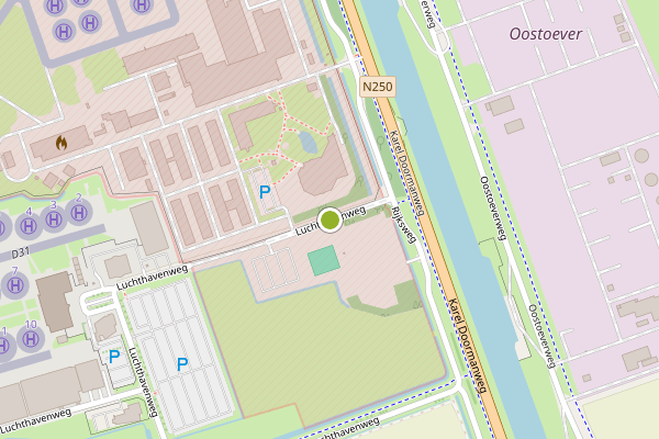 Ambulance-melding op Luchthavenweg, Den Helder op 23 mei, kaart-overzicht