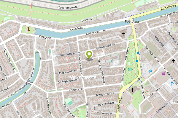 Ambulance-melding op Wilhelminastraat, Den Helder op 23 april, kaart-overzicht