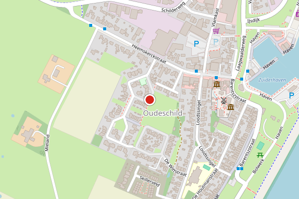 Brandweer-melding op Commandeurssingel, Oudeschild op 24 mei, kaart-overzicht