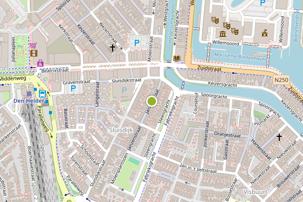 Ambulance-melding op Janzenstraat, Den Helder op 25 mei, kaart-overzicht