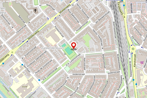 Brandweer-melding op Pasteurstraat, Den Helder op 22 april, kaart-overzicht
