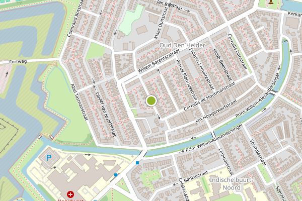 Ambulance-melding op Jacob Roggeveenstraat, Den Helder op 26 mei, kaart-overzicht