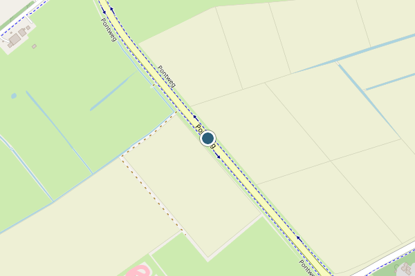Politie-melding op Pontweg, Den Burg op 28 mei, kaart-overzicht