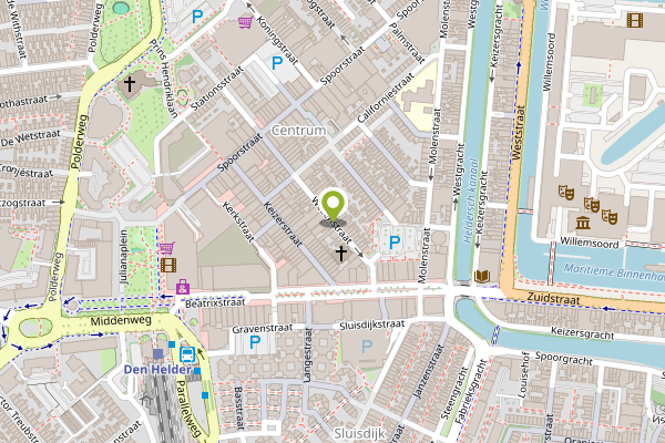 Ambulance-melding op Wezenstraat, Den Helder op 27 april, kaart-overzicht