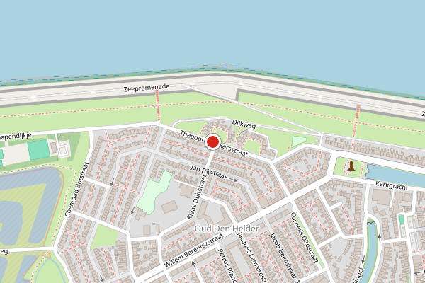 Brandweer-melding op Theodorus Rijkersstraat, Den Helder op 29 mei, kaart-overzicht