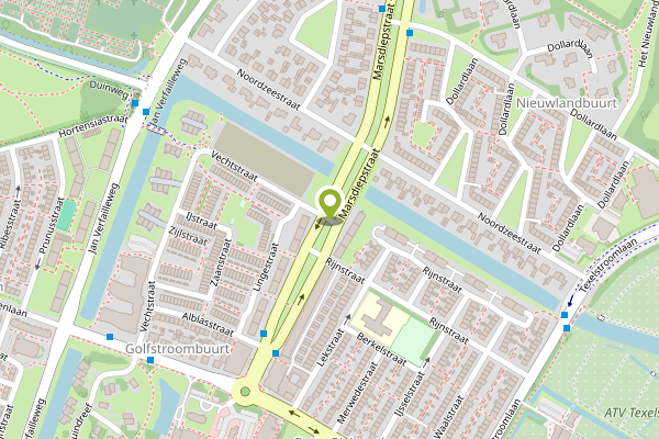 Ambulance-melding op Marsdiepstraat, Den Helder op 27 april, kaart-overzicht