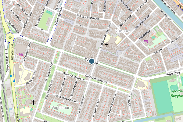 Politie-melding op Ruyghweg, Den Helder op 30 mei, kaart-overzicht