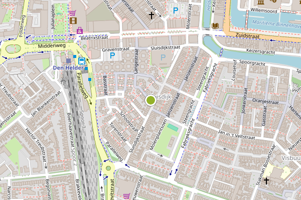 Ambulance-melding op Langestraat, Den Helder op 30 mei, kaart-overzicht