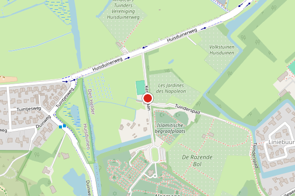 Brandweer-melding op Kerkhoflaan, Den Helder op 31 mei, kaart-overzicht