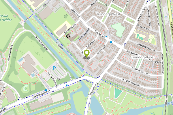 Ambulance-melding op Irisstraat, Den Helder op 28 april, kaart-overzicht