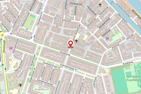 Brandweer-melding op Stakman Bossestraat, Den Helder op 29 april, kaart-overzicht