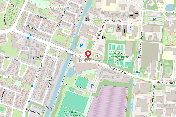 Brandweer-melding op IJsselmeerstraat, Den Helder op 29 april, kaart-overzicht