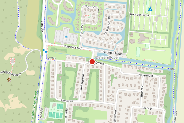 Brandweer-melding op Orchis, Julianadorp op 4 juni, kaart-overzicht