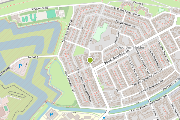 Ambulance-melding op Jacob van Heemskerckstraat, Den Helder op 4 juni, kaart-overzicht