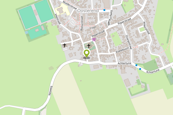 Ambulance-melding op Oesterstraat, Oosterend NH op 30 april, kaart-overzicht