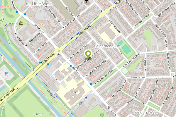 Ambulance-melding op Prof. Zeemanstraat, Den Helder op 30 april, kaart-overzicht