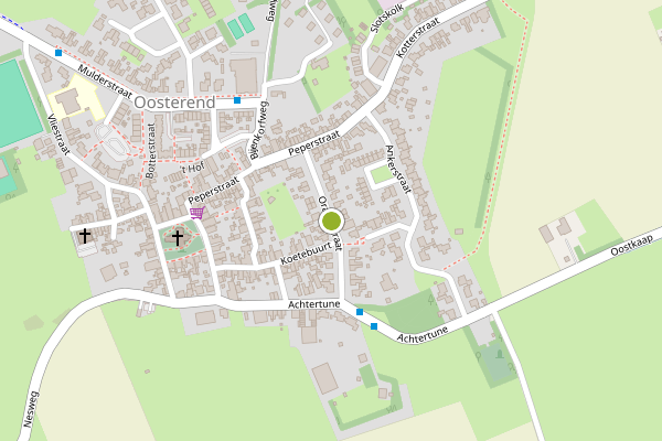 Ambulance-melding op Oranjestraat, Oosterend NH op 6 juni, kaart-overzicht
