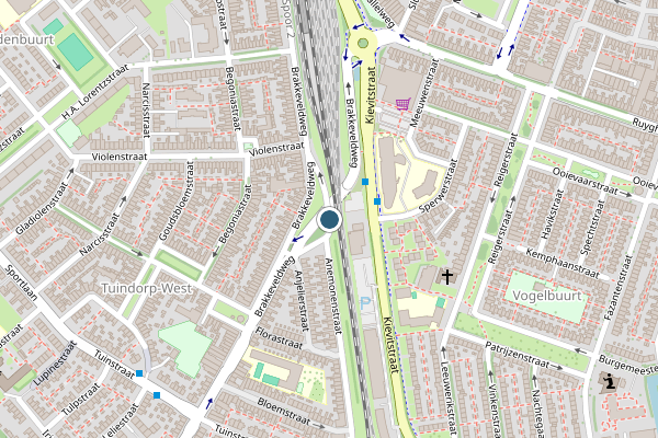 Politie-melding op Brakkeveldweg, Den Helder op 6 juni, kaart-overzicht