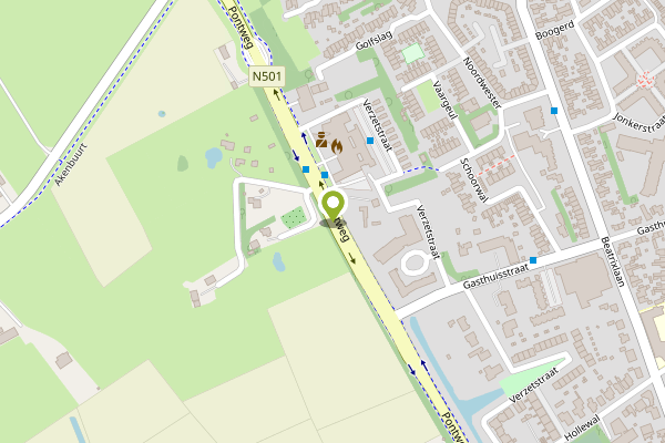 Ambulance-melding op Pontweg, Den Burg op 1 mei, kaart-overzicht