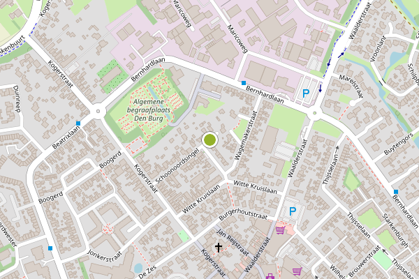 Ambulance-melding op Schoonoordsingel, Den Burg op 9 juni, kaart-overzicht