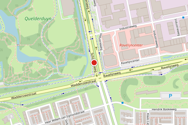 Brandweer-melding op Schootenweg, Den Helder op 9 juni, kaart-overzicht